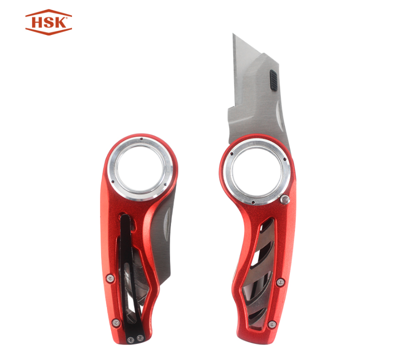 سكين متعدد الاستخدامات بحلقة حمراء قابلة للطي k101، أداة قطع EDC ذات شفرة شديدة التحمل وقابلة للاستب