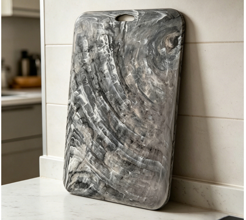 HYS2203 COOKBEST Plastic Cutting Board, Extra Large for Kitchen, Thick Chopping Board, Marble patter