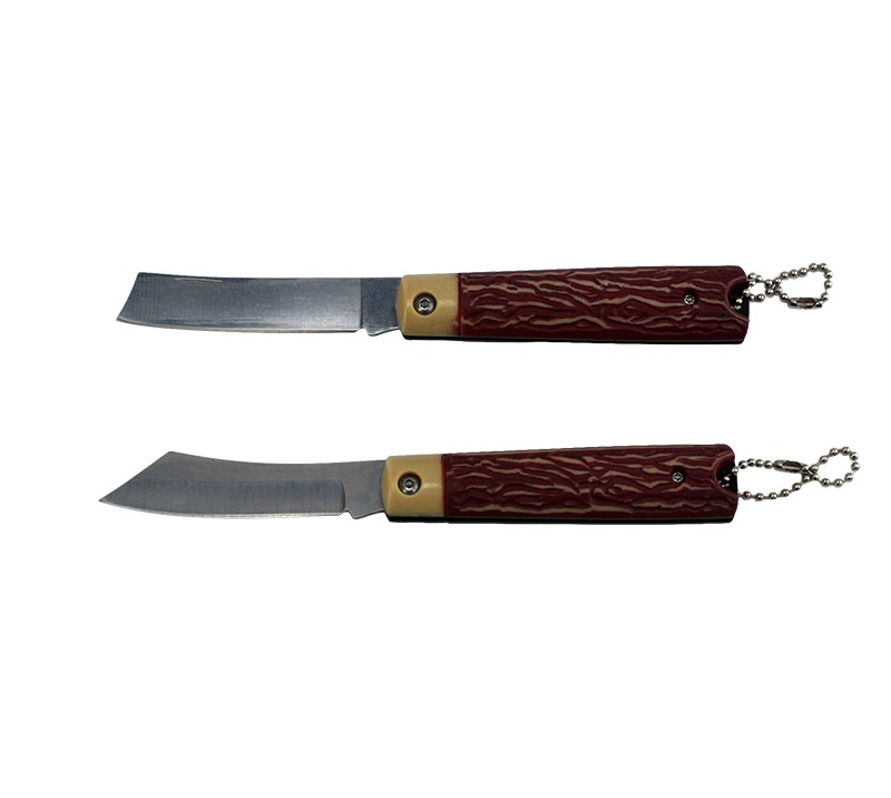 Portable EDC Folding Knives for Camping & Daily Use/Outdoor knife with wood grain coated plastic han