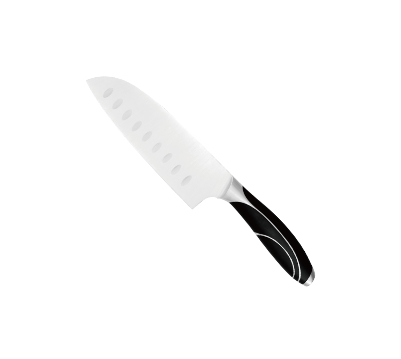 D-D002C-8PCS Kitchen Knife Set with Wood Block & Built-in Sharpener