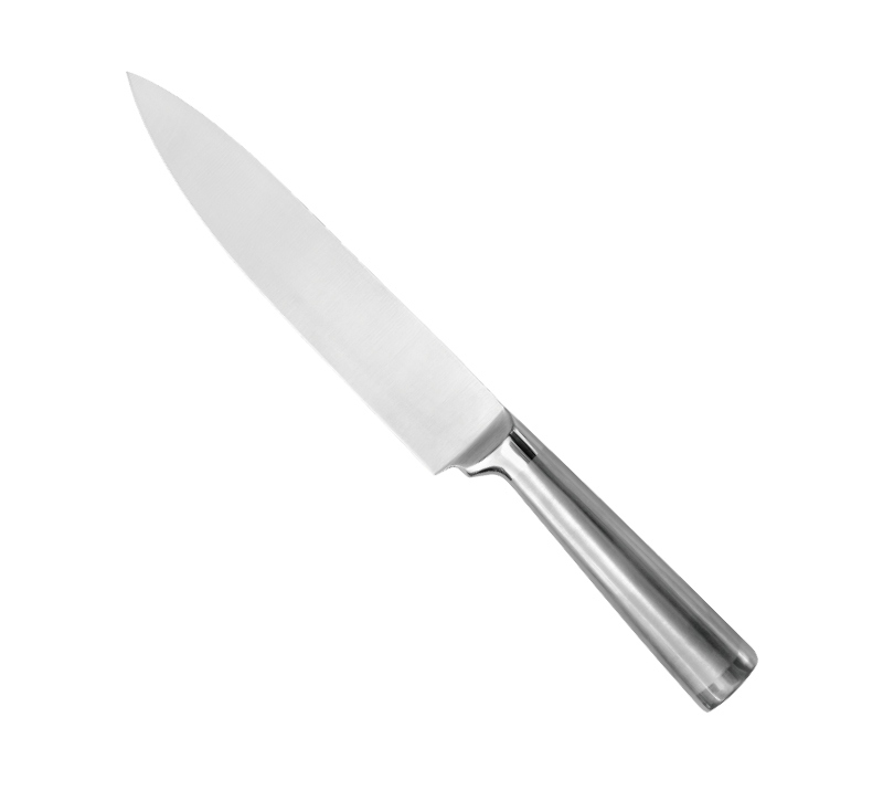 D-D007A 8PCS Stainless Steel Kitchen Knife Set with Wooden Block & Build-in Sharpener